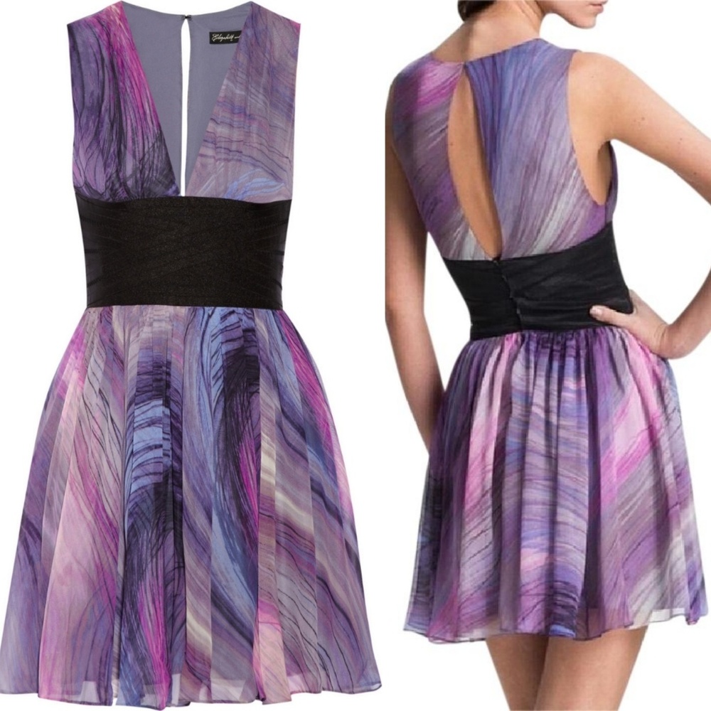 Elizabeth and James Purple Jana Cocktail Dress